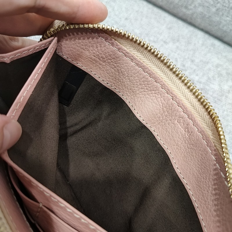 Chloe 經典 Marcie 粉膚色荔枝皮 拉鍊 零錢 信用卡 長夾 錢包 皮夾 漂亮收藏品-16