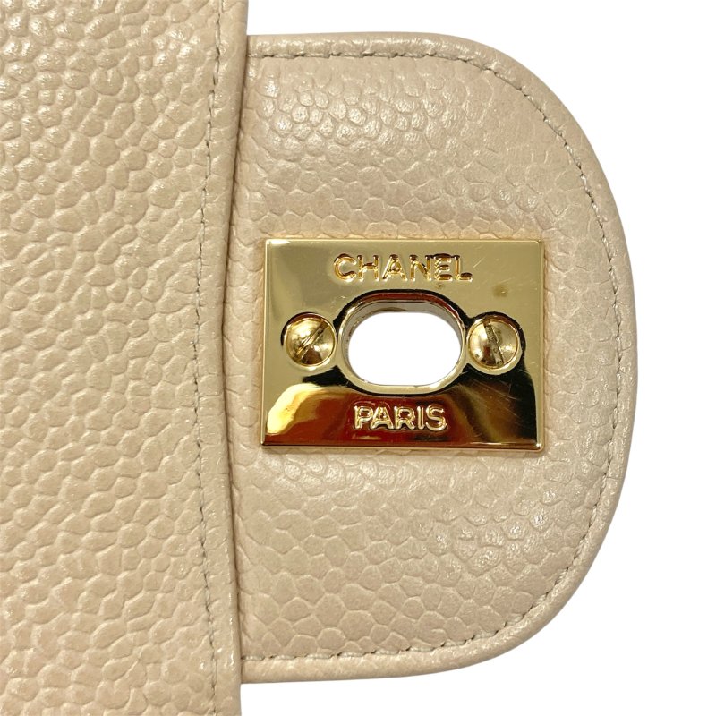 CHANEL 香奈兒 CHANEL CF25 雙翻蓋 荔枝牛皮 肩背包 粉色 金釦-15