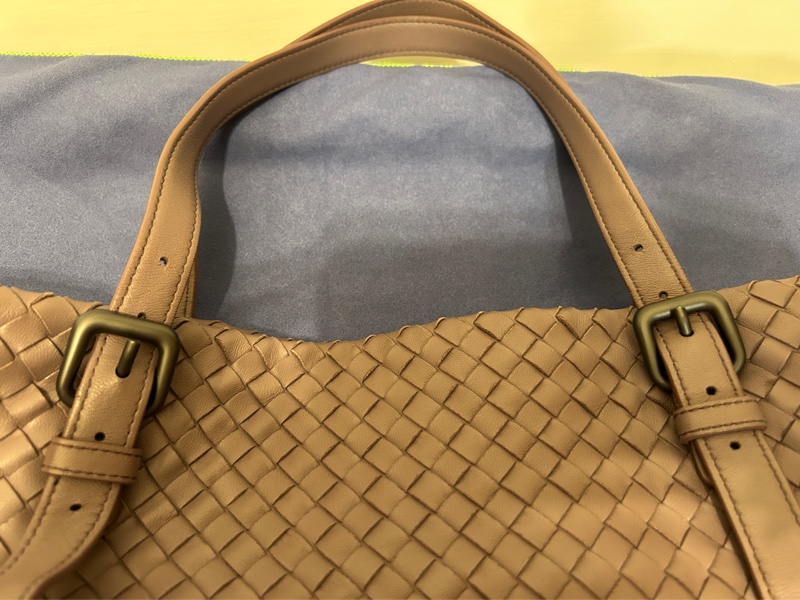 Bottega Veneta ｜BV藕紫色小羊皮編織大托特包-4