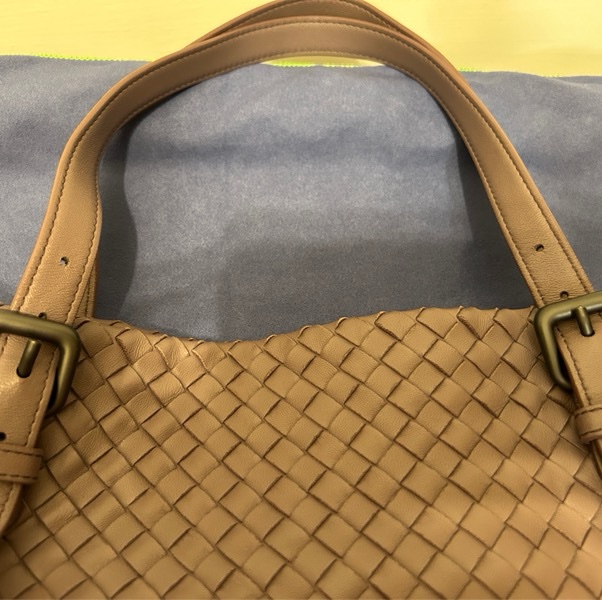 Bottega Veneta ｜BV藕紫色小羊皮編織大托特包-12