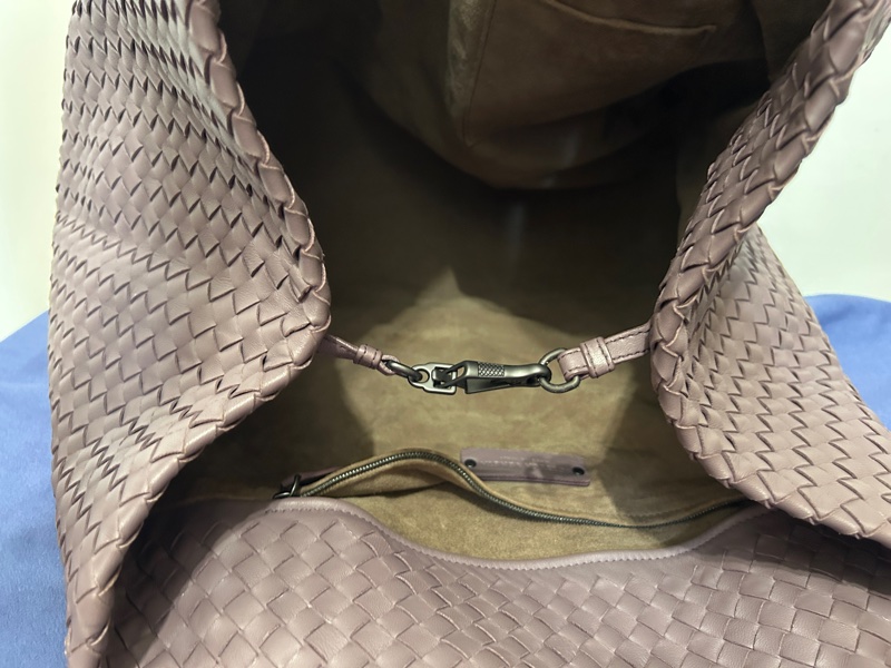 Bottega Veneta ｜BV藕紫色小羊皮編織大托特包-16