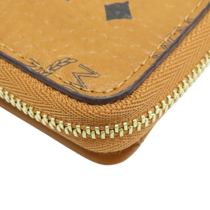 金棕色 牛皮 扣式短夾-10