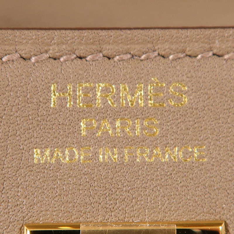 HERMES Swift皮革Kelly Moove金扣肩背袋Etoupe-6