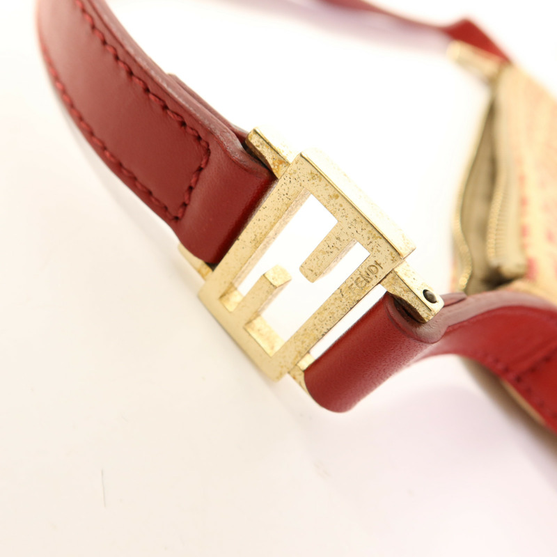 FENDI 帆布Shoulder Bag金扣肩背袋-10