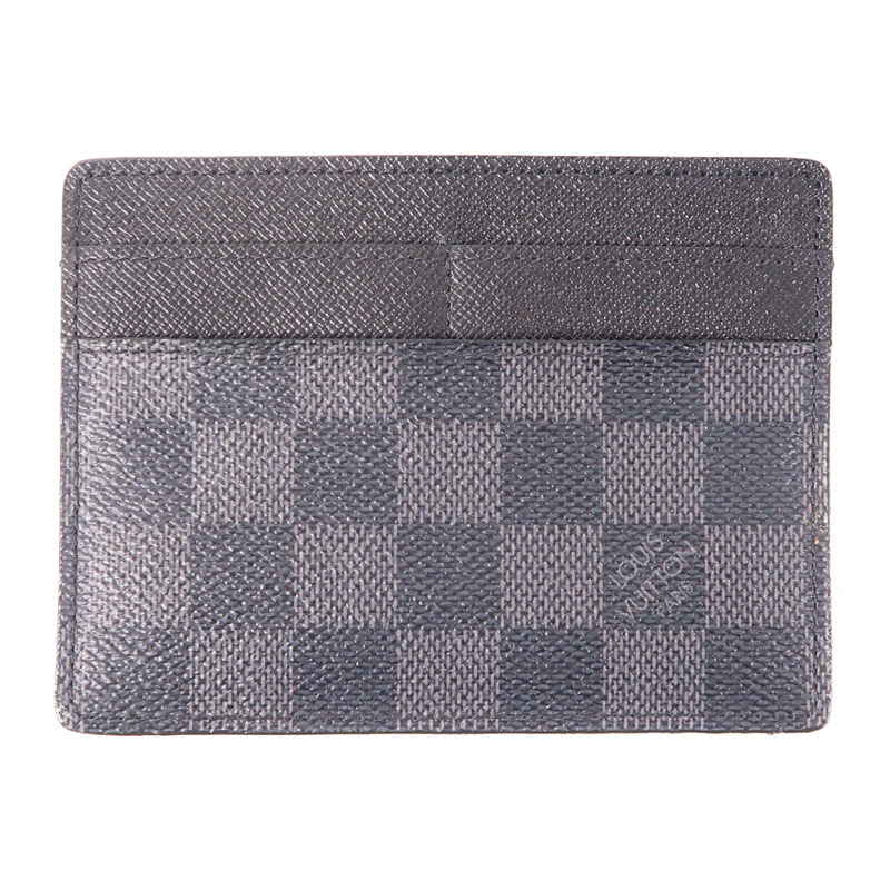 LOUIS VUITTON Damier Graphite Alpha Triple Pouch銀扣錢包-14