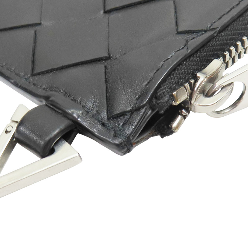 黑色 牛皮 拉鍊零錢包【BOTTEGA VENETA BV 寶緹嘉】-8