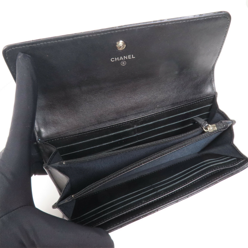CHANEL 漆皮皮革Long Wallet長錢包-5