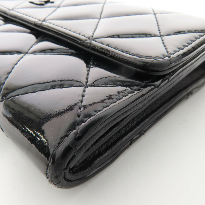 CHANEL 漆皮皮革Long Wallet長錢包-12