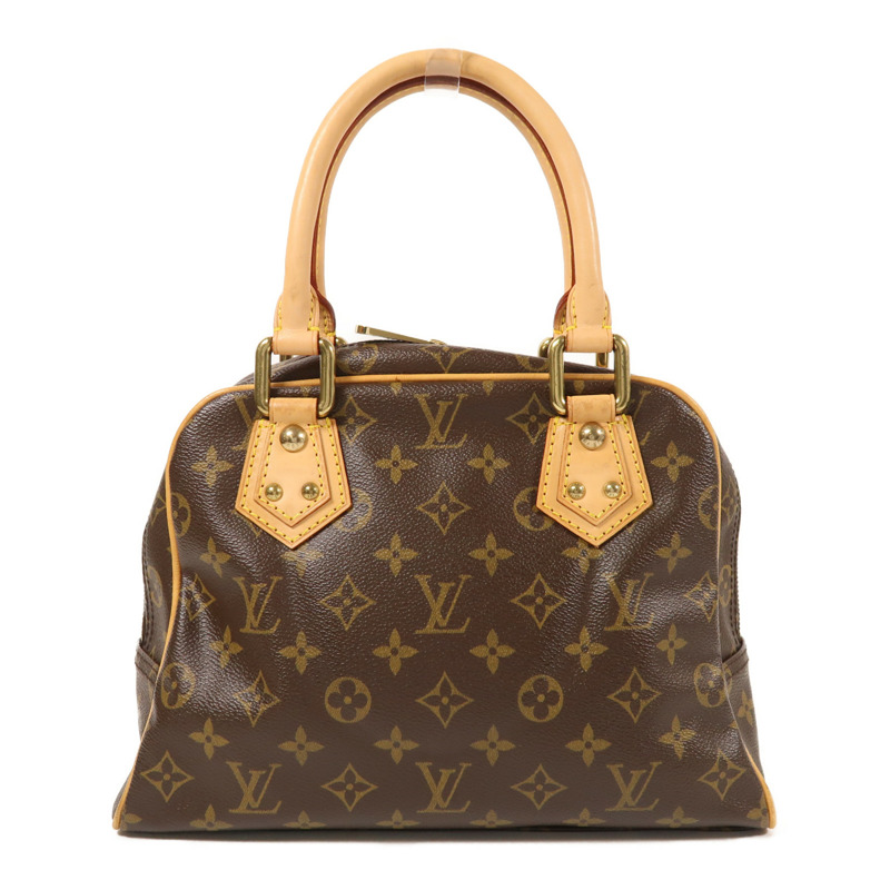 LOUIS VUITTON Monogram Manhattan PM手挽袋棕色-1