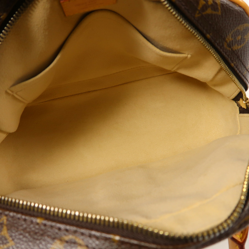LOUIS VUITTON Monogram Manhattan PM手挽袋棕色-4
