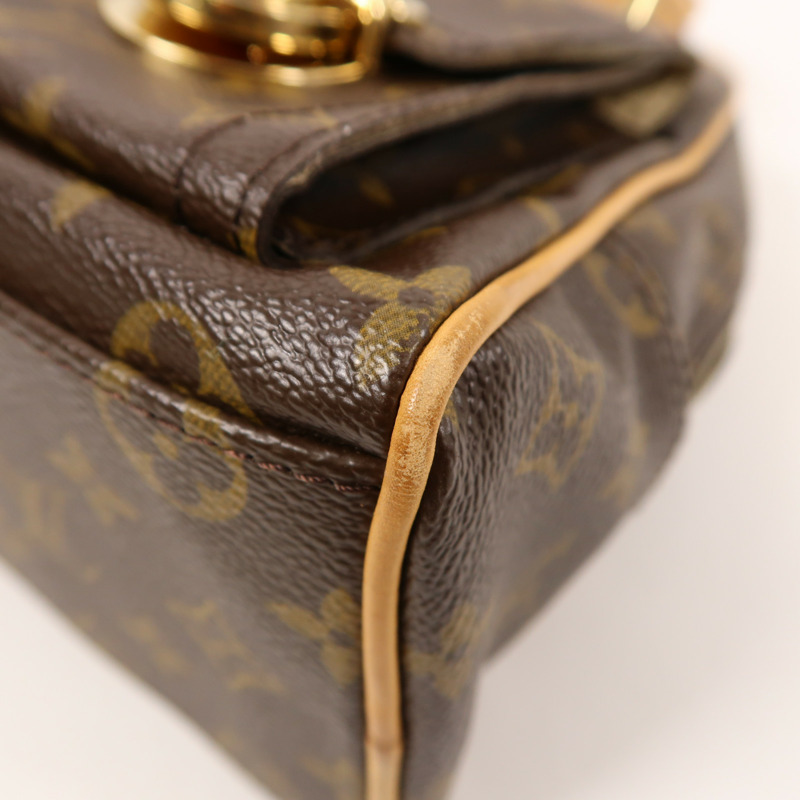 LOUIS VUITTON Monogram Manhattan PM手挽袋棕色-8