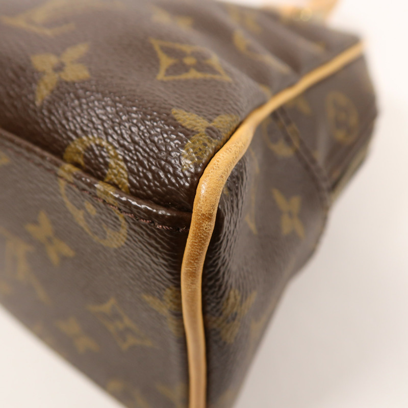 LOUIS VUITTON Monogram Manhattan PM手挽袋棕色-10