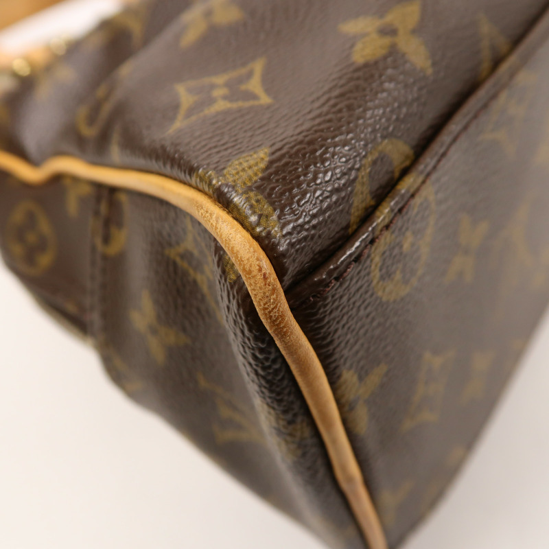LOUIS VUITTON Monogram Manhattan PM手挽袋棕色-11