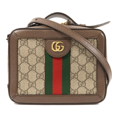 GUCCI 塗層帆布Ophidia GG Mini金扣手挽肩背兩用袋