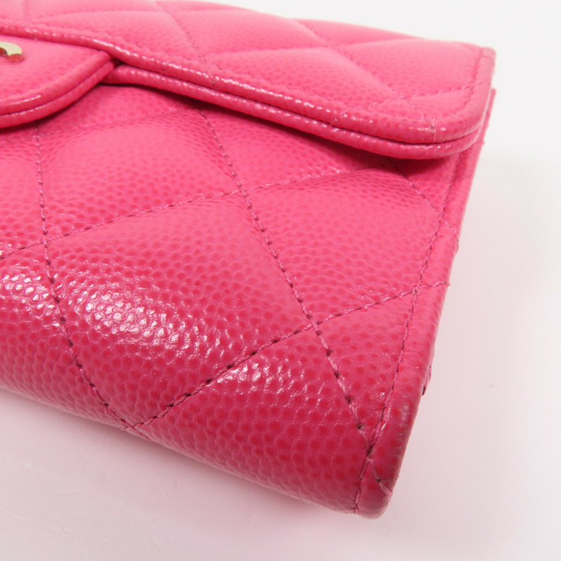 CHANEL 牛皮皮革Wallet金扣錢包-10