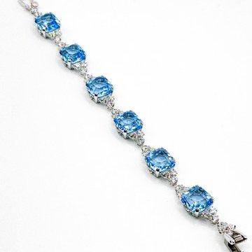 施華洛世奇Swarovski|海藍寶石光芒手鍊(絕版款)-1