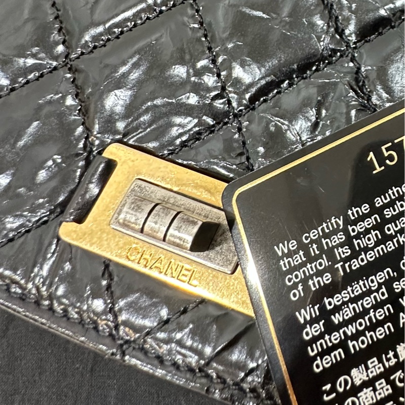 Chanel 香奈兒 黑金 2.55 handle 油蠟牛皮 風琴包 方盒子 斜背包 手提包 肩背包 鍊條包 側背包-19