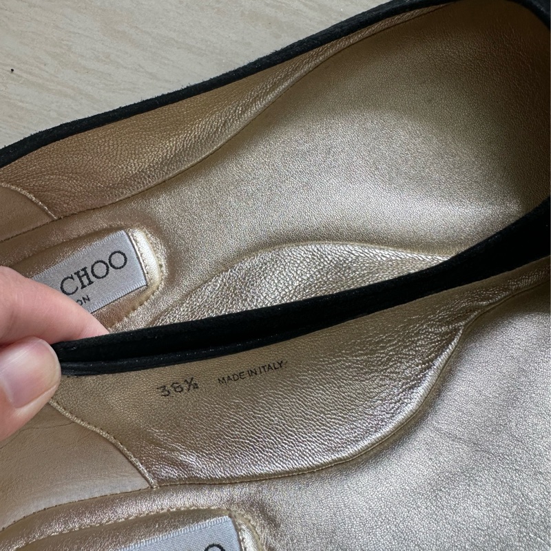 Jimmy Choo 黑金平底鞋38.5號 少用-3
