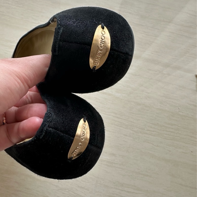 Jimmy Choo 黑金平底鞋38.5號 少用-8