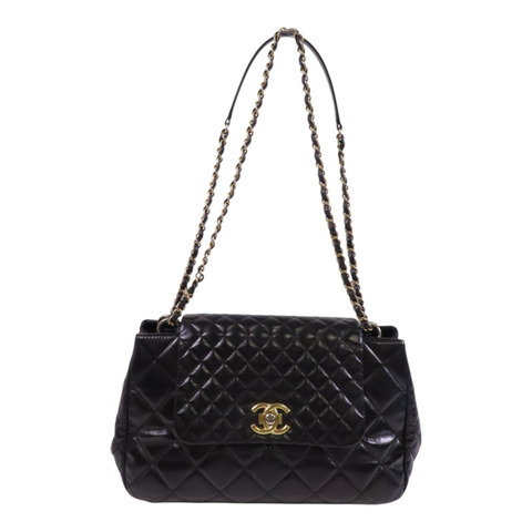 CHANEL 牛皮皮革Chain Shoulder Bag金扣鏈帶肩背袋