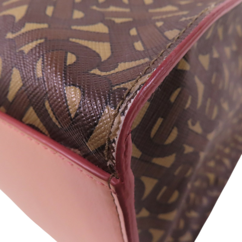 BURBERRY 塗層帆布Tote Bag金扣肩背袋-14