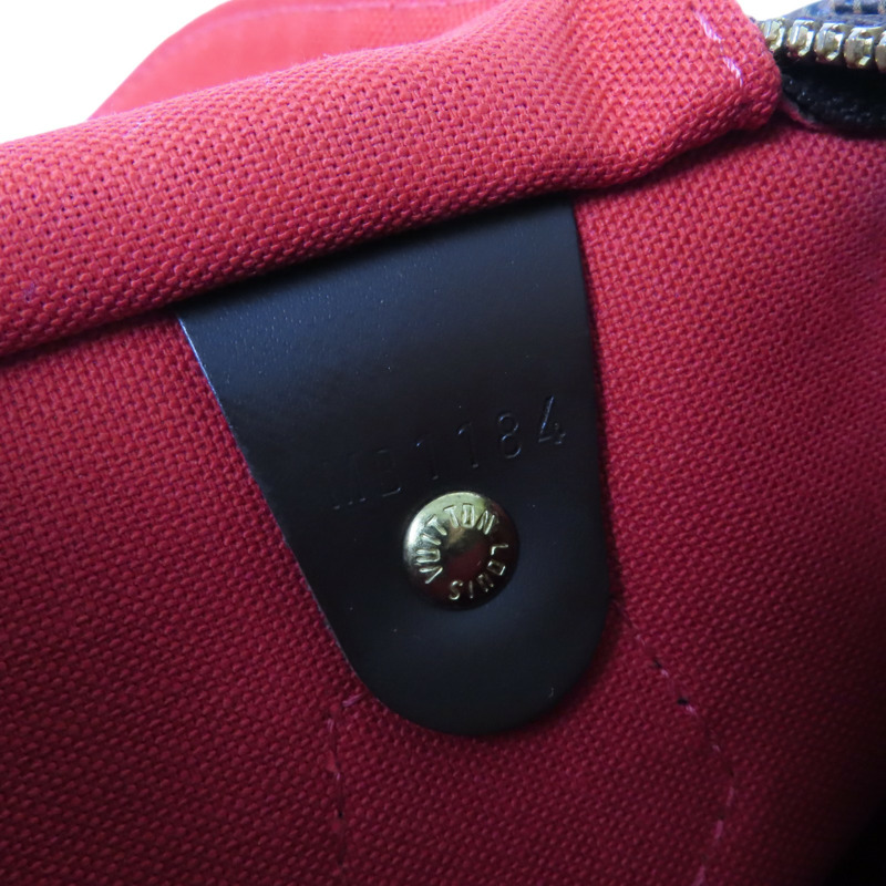 LOUIS VUITTON Damier Ebene Speedy 30金扣手挽肩背兩用袋-6