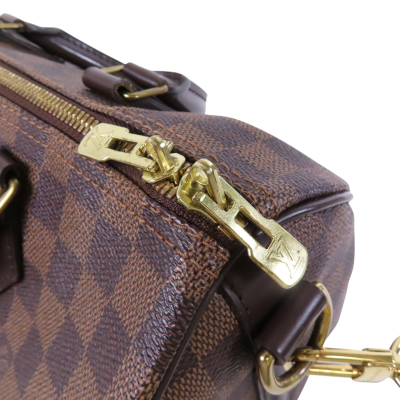 LOUIS VUITTON Damier Ebene Speedy 30金扣手挽肩背兩用袋-8