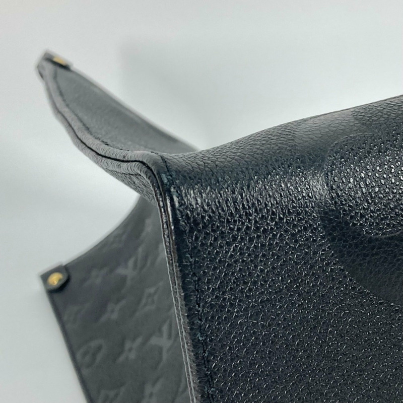 LOUIS VUITTON M44925 Monogram Empreinte On the Go GM 兩用皮革肩背包/托特包，黑色-7