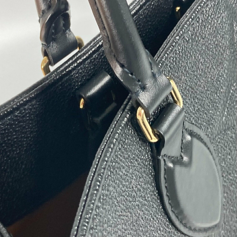 LOUIS VUITTON M44925 Monogram Empreinte On the Go GM 兩用皮革肩背包/托特包，黑色-12