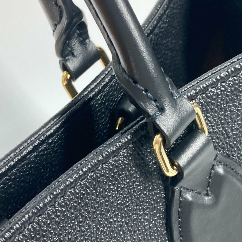 LOUIS VUITTON M44925 Monogram Empreinte On the Go GM 兩用皮革肩背包/托特包，黑色-13