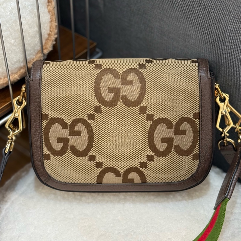 GUCCI Horsebit 1955馬銜釦小款翻蓋包/斜背包-1