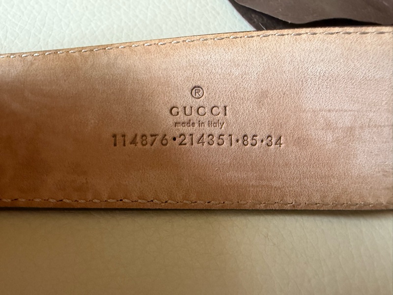 Gucci古馳經典老花皮帶-3