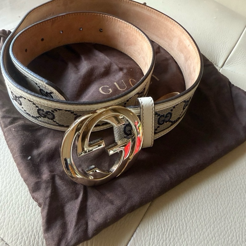 Gucci古馳經典老花皮帶-9