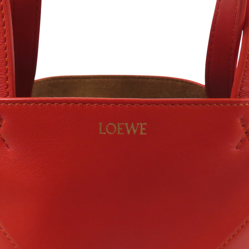 LOEWE 牛皮皮革Mini Puzele Fold Tote金扣手挽肩背兩用袋-5
