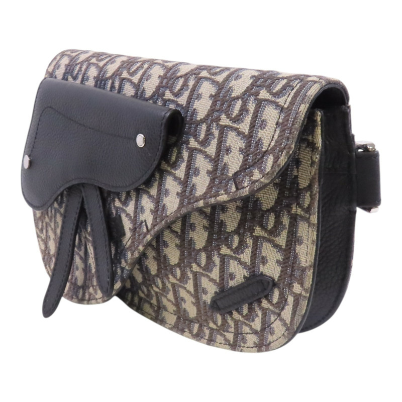 Dior Oblique帆布Saddle Messenger銀扣肩背袋-2