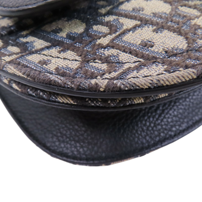 Dior Oblique帆布Saddle Messenger銀扣肩背袋-10