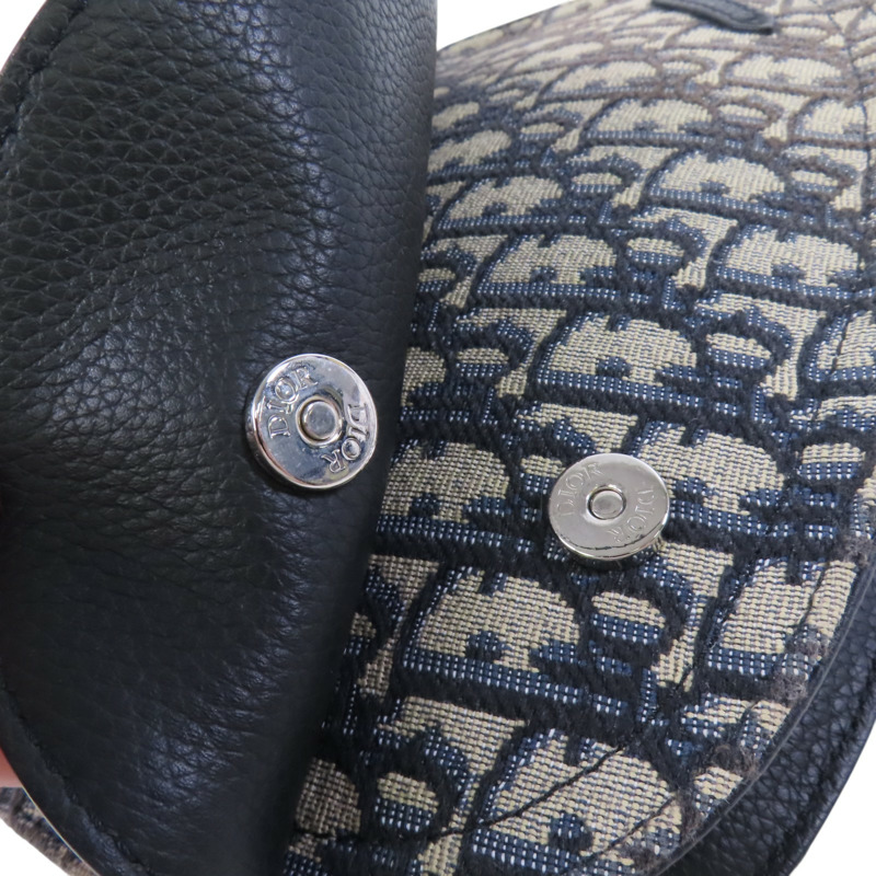Dior Oblique帆布Saddle Messenger銀扣肩背袋-14