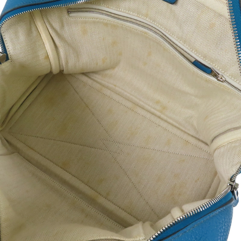 HERMES Clemence皮革Victoria銀扣手挽袋-4