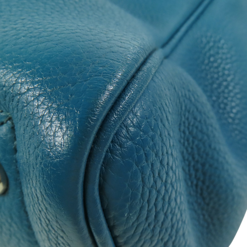 HERMES Clemence皮革Victoria銀扣手挽袋-11