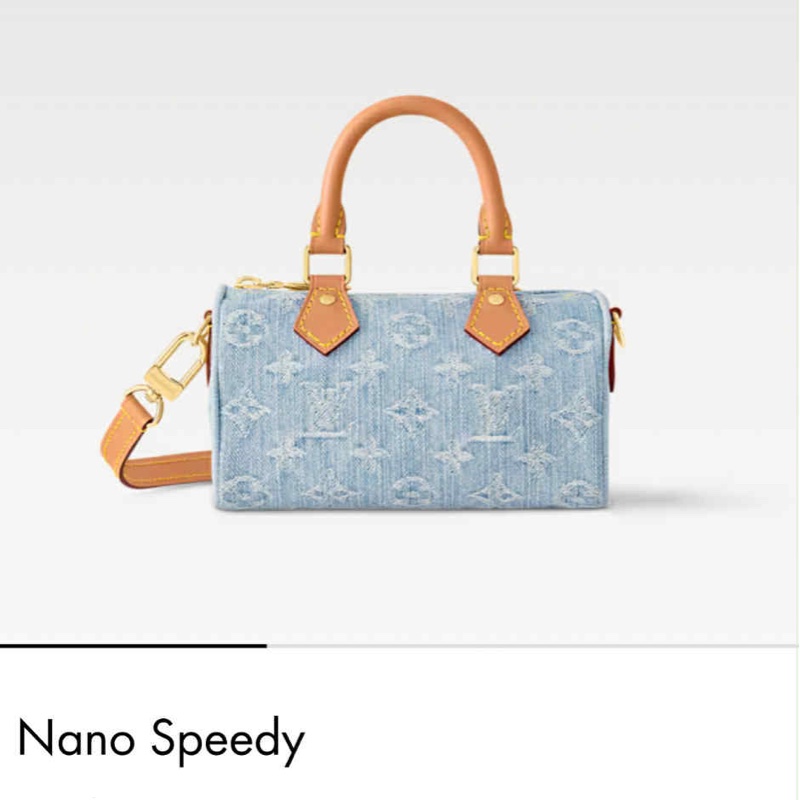 Lv台北專櫃購入Nano Speedy全新 限量牛仔波斯頓包-0