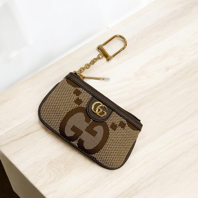 莉亞精品♡Gucci 671722 鑰匙零錢包 咖色 全新閒置品-0