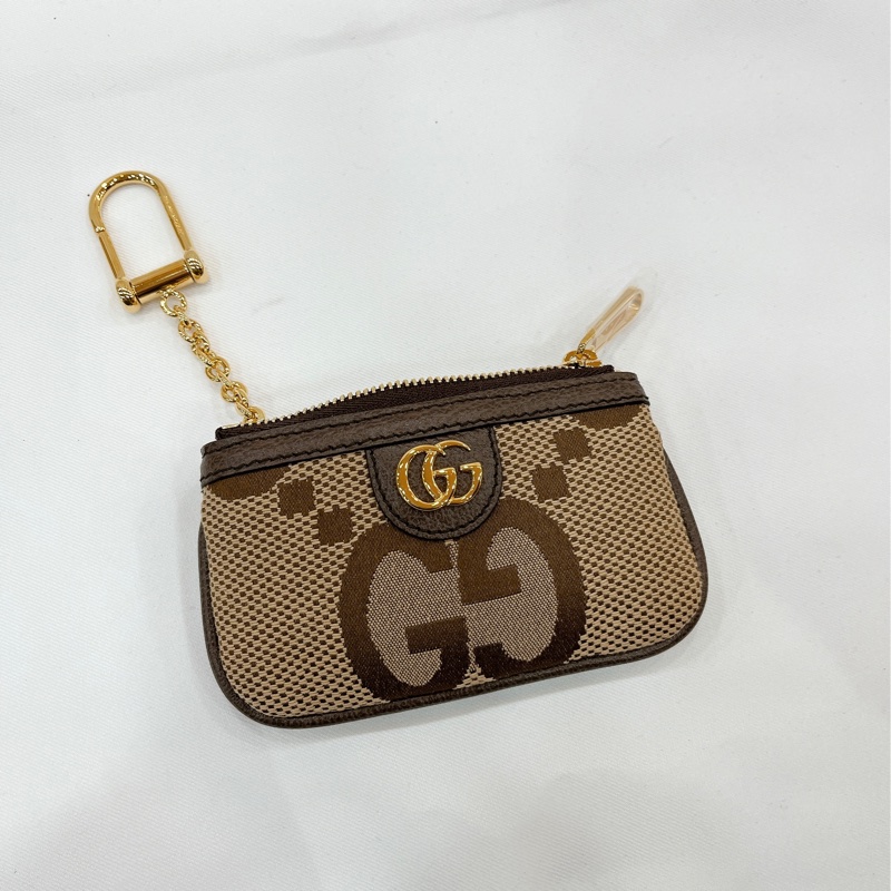 莉亞精品♡Gucci 671722 鑰匙零錢包 咖色 全新閒置品-4