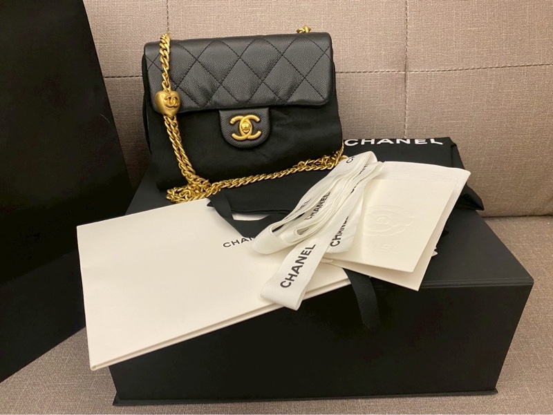 Chanel 24P 愛心金球 愛心鏈 愛心方胖-0