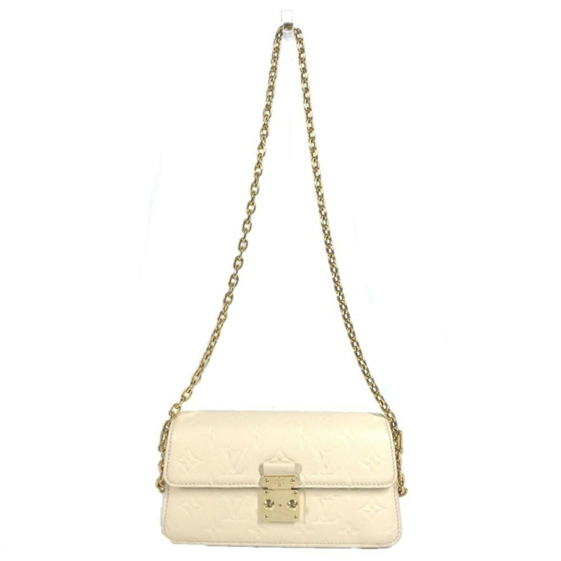 路易威登 M82836 Monogram Empreinte 鏈條 Metis Pochette 皮革肩背包，米色-0
