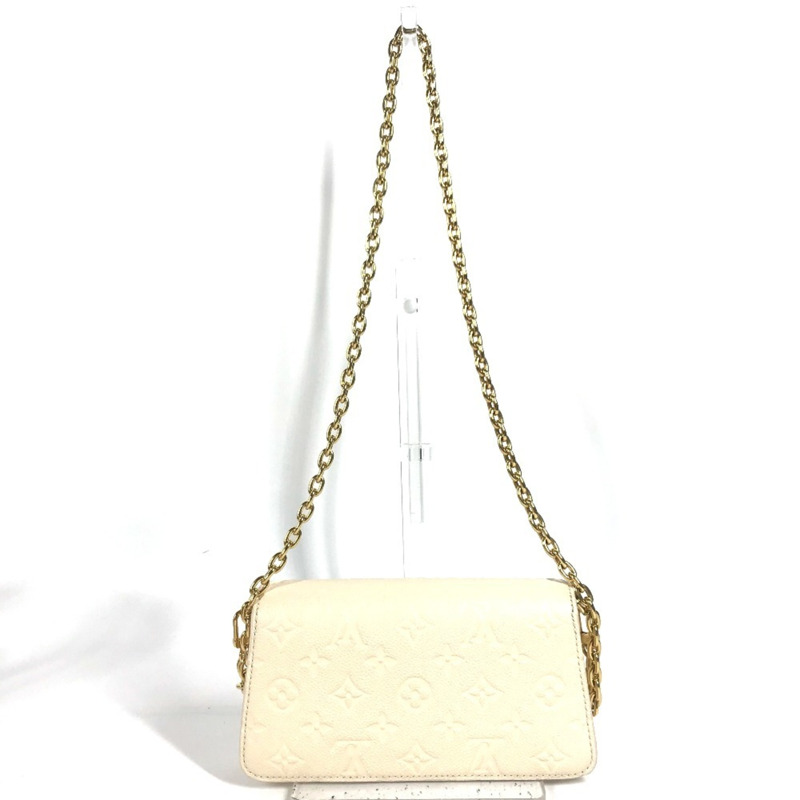 路易威登 M82836 Monogram Empreinte 鏈條 Metis Pochette 皮革肩背包，米色-1