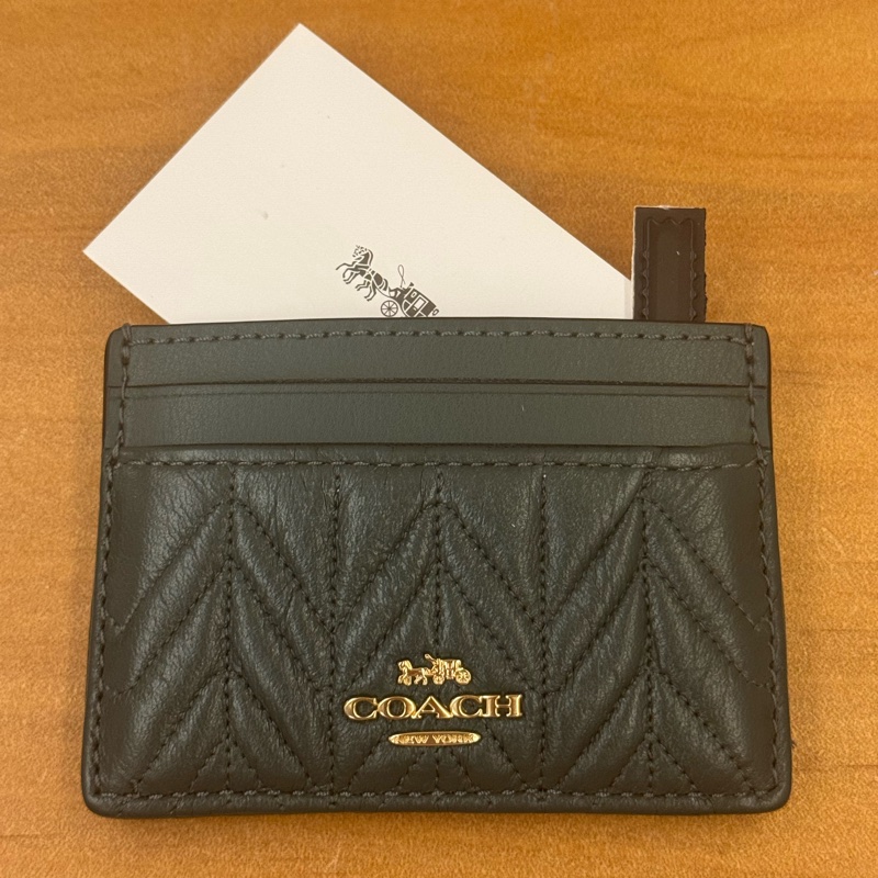 Coach F73000 綠色 卡夾套 全新-0