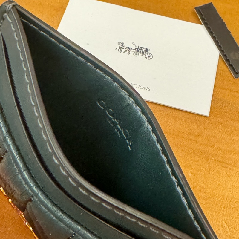 Coach F73000 綠色 卡夾套 全新-5