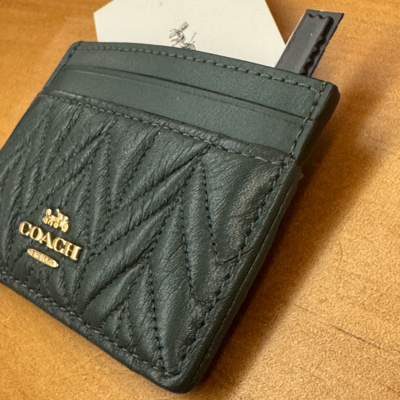 Coach F73000 綠色 卡夾套 全新-11