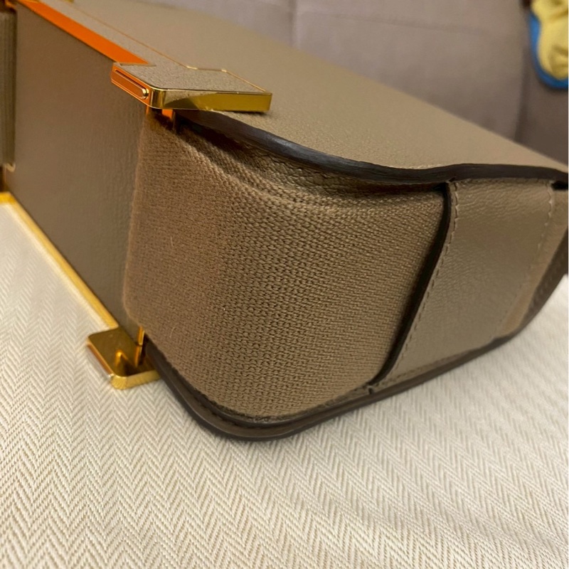 Hermes Geta大象灰金扣 小康康包 購證影本大全配-8