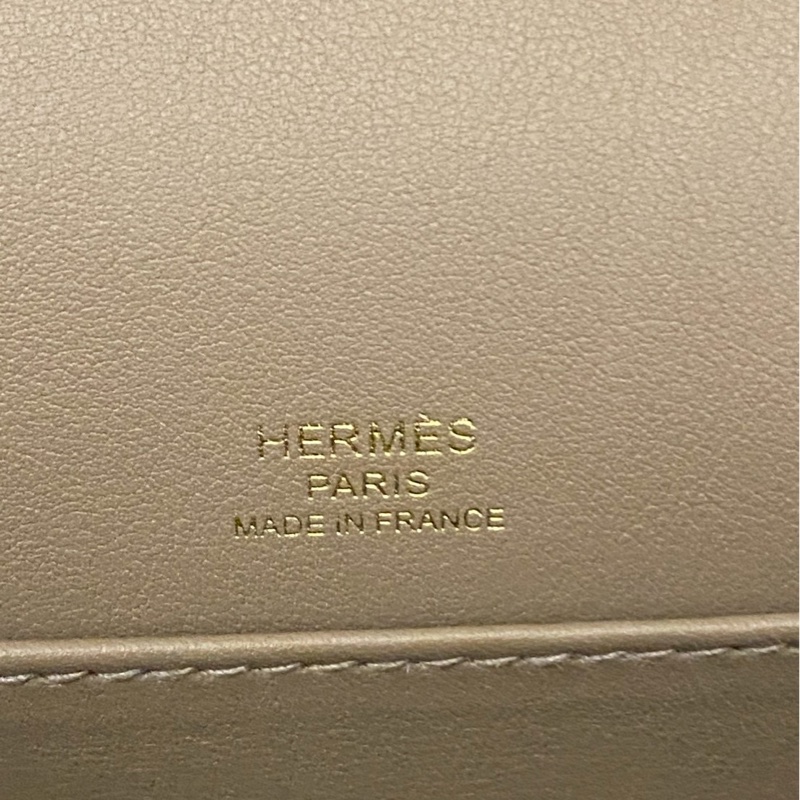 Hermes Geta大象灰金扣 小康康包 購證影本大全配-18